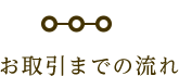 お取引までの流れ